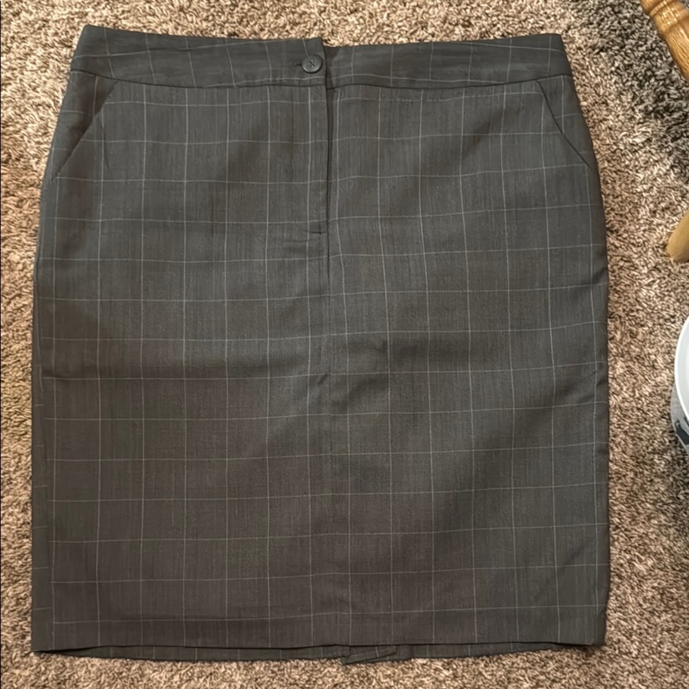 Charcoal Plaid Women's Skirt